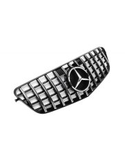 Protec  Přední maska Mercedes W212 2009-2013 PANAMERICANA černá chromová