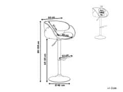 Beliani Barová židle s koženým sedákem BAKU