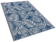 Beliani Venkovní koberec KOTA palmové listy modré 120 x 180 cm