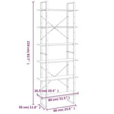 Petromila Vysoký regál šedý sonoma 100 x 30 x 210 cm kompozitní dřevo