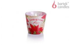 Bartek Vánoční svíčka ve skle CHRISTMAS FLOWER - warm red 115g