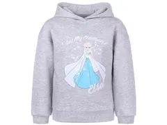 sarcia.eu Šedá melanžová mikina s kapucí Elsa - FROZEN Iceberg, certifikováno OEKO-TEX 5-6 let 116 cm