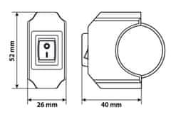 LAMPA Vypínač voděodolný na řídítka průměru 22-32mm IP55