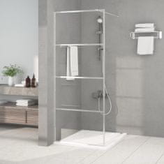 Greatstore Sprchová zástěna walk-in stříbrná 80 x 195 cm čiré ESG sklo