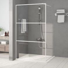 Greatstore Sprchová zástěna walk-in bílá 115 x 195 cm čiré ESG sklo