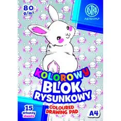 Astra barevné papíry A4, 15 listů, 80g/m2, mix motivů, 106021003