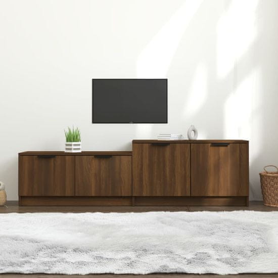 Vidaxl TV skříňka hnědý dub 158,5 x 36 x 45 cm kompozitní dřevo