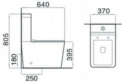 Mexen CUBE kombi klozet 31014000 - MEXEN