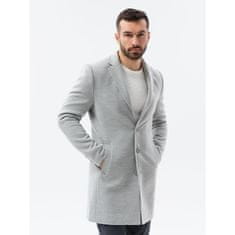 OMBRE Pánský kabát přechodový ELIAS šedý MDN119998 XXL