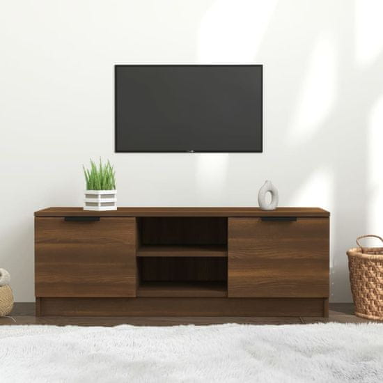 Vidaxl TV skříňka hnědý dub 102 x 35 x 36,5 cm kompozitní dřevo