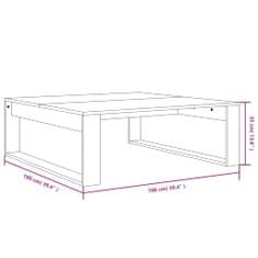 Vidaxl Konferenční stolek hnědý dub 100 x 100 x 35 cm kompozitní dřevo
