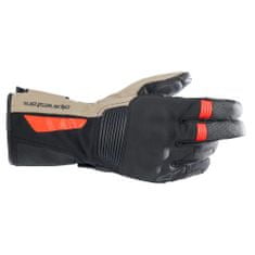 Alpinestars rukavice DENALI AEROGEL Drystar khaki/fluo černo-červeno-béžové L