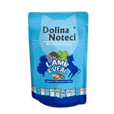 DOLINA NOTECI SUPERFOOD 85g jehněčí a telecí maso pro kočky 80% masa