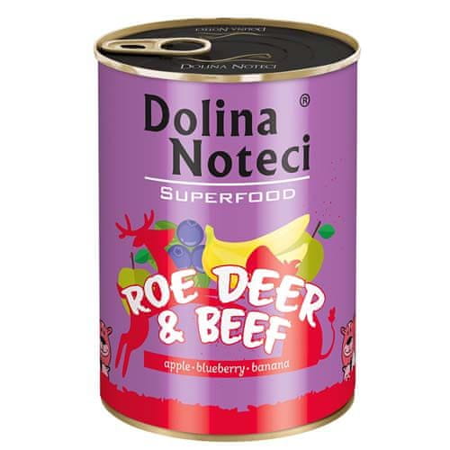 DOLINA NOTECI SUPERFOOD 400g srnčí a hovězí maso pro psy 80% masa