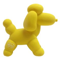 Duvo+ Balonové zvířátko z latexu - pudlík, žlutá 14x6x12,5cm