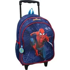 Vadobag Batoh na kolečkách Spiderman 38cm modrý