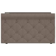 Greatstore Válenda s USB taupe textil 90 x 200 cm