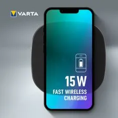 Varta bezdrátová nabíječka Wireless Charger Pro, 15W, černá 57905101111