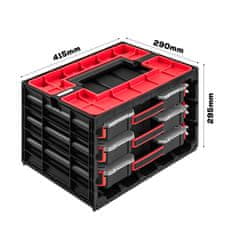 botle Třídící box Skříň na nářadí 29 x 41,5 x 29,5 cm s 3 organizátory s přihrádkami