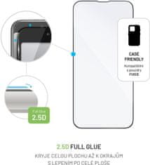 FIXED ochranné sklo Full-Cover pro Apple iPhone 14, s lepením přes celý displej, černá