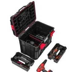 botle XL kufr na nářadí Černá mobilní Plastický 54,6 x 38 x 40,7 cm s organizátory