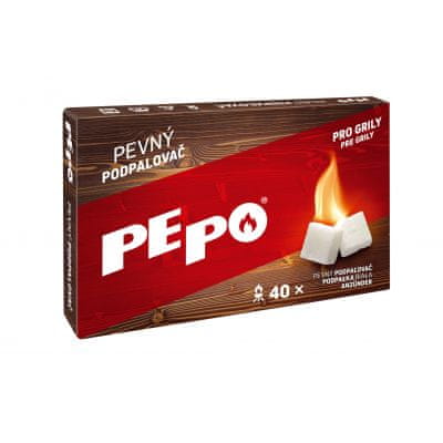 Pe-Po pevný podpalovač - krabička, 40 podpalů