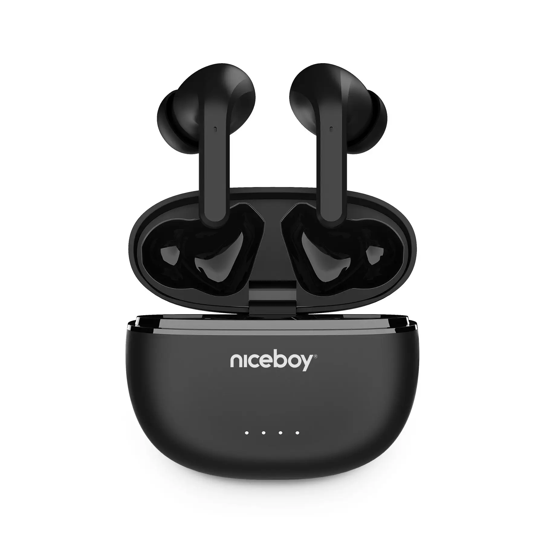  Bluetooth sluchátka niceboy hive pins 3 handsfree mikrofon aplikace ion ekvalizér skvělý zvuk dlouhá výdrž na nabití nabíjecí pouzdro 