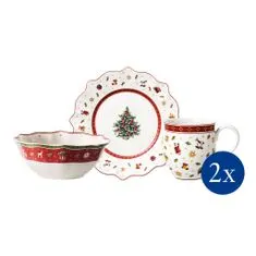 Villeroy & Boch Vánoční snídaňový set pro 2 osoby TOY'S DELIGHT, bílý