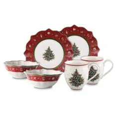 Villeroy & Boch Vánoční snídaňový set pro 2 osoby TOY'S DELIGHT, červený