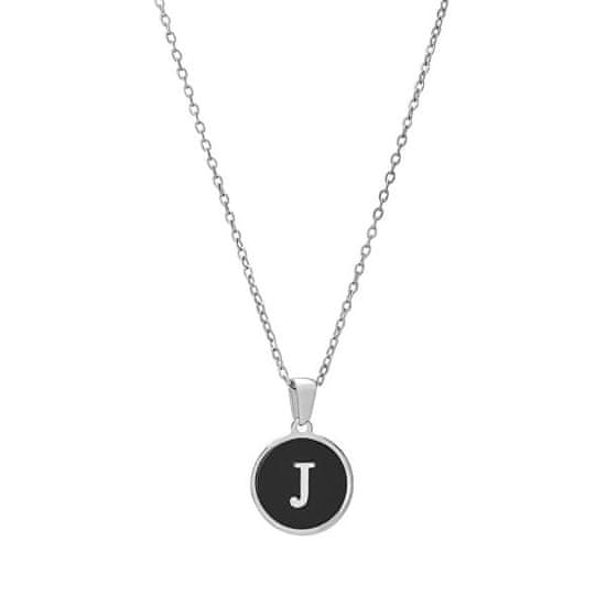 Troli Originální ocelový náhrdelník s písmenem J