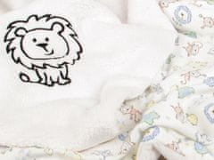 Kaarsgaren Dětská smetanová deka modrý lev Wellsoft bavlna