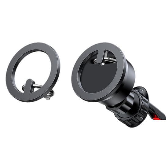 Joyroom Ring magnetický držák na mobil do auta, černý