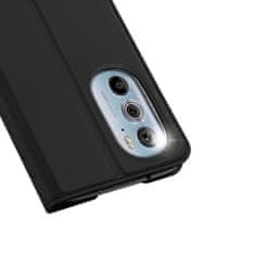 Dux Ducis Skin Pro knížkové kožené pouzdro na Motorola Moto Edge 30 Pro, černé