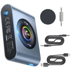 Joyroom JR-CB1 Bluetooth Transmitter 3.5mm mini jack, šedý