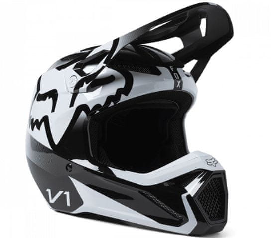 Fox Dětská motokrosová helma Yth V1 Leed Helmet Dot/Ece Black/White