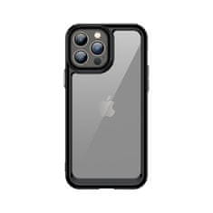 OEM Silikonové pouzdro Space s barevným rámem na iPhone 13 Pro MAX 6.7" Black