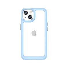 OEM Silikonové pouzdro Space s barevným rámem na iPhone 15 PLUS 6.7" Blue