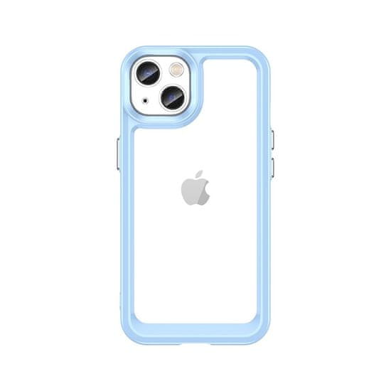 OEM Silikonové pouzdro Space s barevným rámem na iPhone 15 6.1" Blue