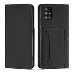 OEM Magnet Card Case elegantní knížkové pouzdro s venkovní kapsou na Xiaomi Redmi Note 11 PRO / Note 11 PRO 5G Black