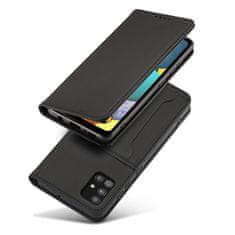 OEM Magnet Card Case elegantní knížkové pouzdro s venkovní kapsou na Xiaomi Redmi Note 11 / Redmi Note 11S Black