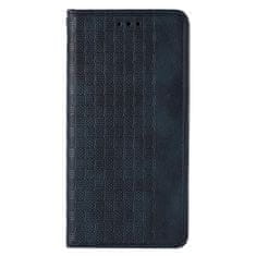 OEM Magnet Case elegantní knížkové pouzdro s poutkem na Samsung Galaxy S22 ULTRA 5G Blue