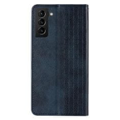 OEM Magnet Case elegantní knížkové pouzdro s poutkem na Samsung Galaxy S22 ULTRA 5G Blue