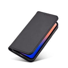 OEM Magnet Card Case elegantní knížkové pouzdro s venkovní kapsou na iPhone 12 Pro MAX 6.7" Black