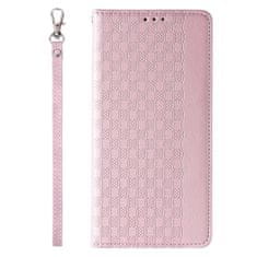 OEM Magnet Case elegantní knížkové pouzdro s poutkem na iPhone 13 Pro MAX 6.7" Pink