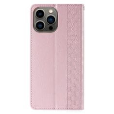 OEM Magnet Case elegantní knížkové pouzdro s poutkem na iPhone 13 Pro MAX 6.7" Pink