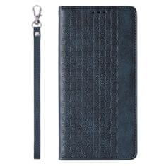 OEM Magnet Case elegantní knížkové pouzdro s poutkem na iPhone 12 Pro MAX 6.7" Blue