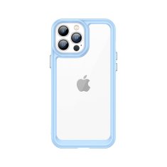 OEM Silikonové pouzdro Space s barevným rámem na iPhone 15 PRO 6.1 Blue