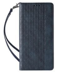 OEM Magnet Case elegantní knížkové pouzdro s poutkem na iPhone 13 Pro MAX 6.7" Blue