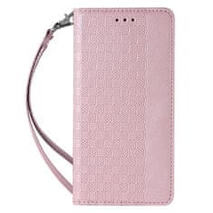 OEM Magnet Case elegantní knížkové pouzdro s poutkem na Samsung Galaxy S22 ULTRA 5G Pink