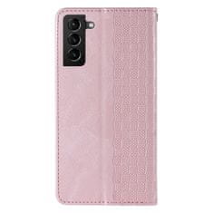 OEM Magnet Case elegantní knížkové pouzdro s poutkem na Samsung Galaxy S22 ULTRA 5G Pink